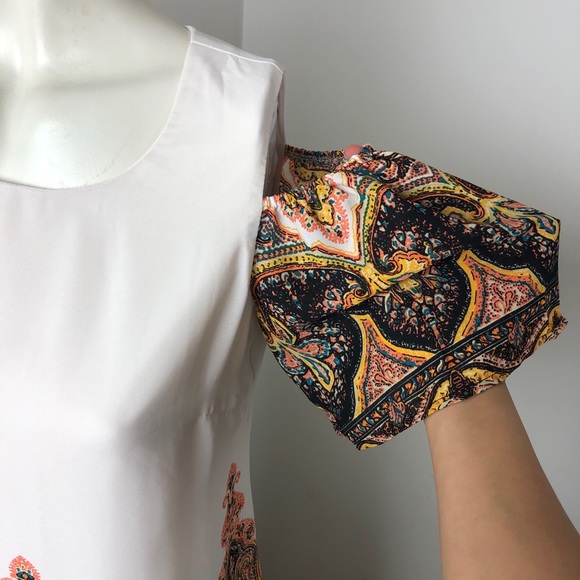 Luxology • Ivory Boho Print Cold Shoulder Dress 4 - Picture 6 of 12